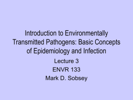 Introduction to Environmentally Transmitted Pathogens