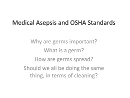 Medical Asepsis and OSHA Standards