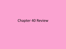 Chapter 40 Review