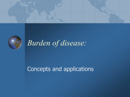 Burden of disease: