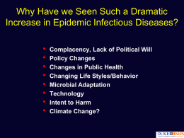 Global Threat of Epidemic Infectious Diseases