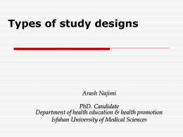 Types of study designs: from cross