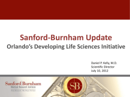 2012-07-10 Discussion Sanford-Burnham Medical Institute Update