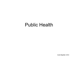 Public Health - Colin Mayfield