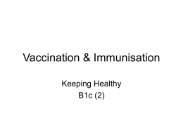 Vaccination & Immunisation