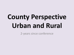 County Perspective Urban and Rural