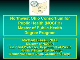 UT - Northwest Ohio Consortium for Public Health