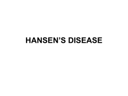 HANSEN`S DISEASE