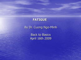 fatigue2009 - Dr. Ngo Minh