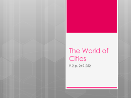 9-2 The World of Cities Presentation