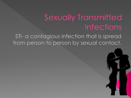 Sexually Transmitted Infectionsx