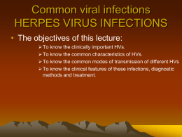 Lecture 31-Herpes Viral Infections2015-04-20 01