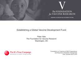slide presentation - The Foundation for Vaccine Research