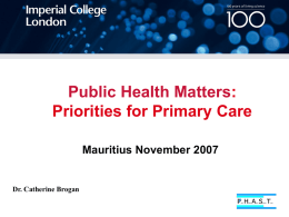 Public Health Matters - Imperial College London