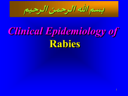 Epidemiology of Rabies