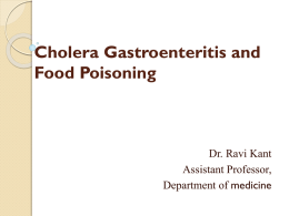 Cholera Gastroenteritis and Food Poisoning
