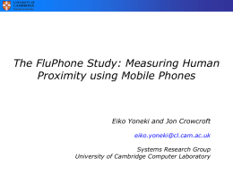 FluPhone - University of Cambridge Computer Laboratory