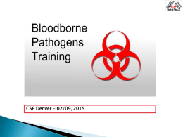 20. Blood-borne Pathogens Control Plan