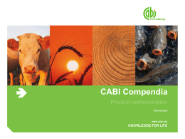 CABI Compendia - Mendelu research library