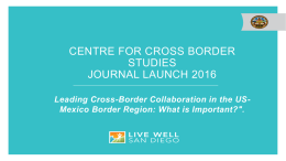 CCBS Talk Chuck Matthews - The Centre for Cross Border Studies