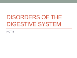 Disorders of the Digestive System