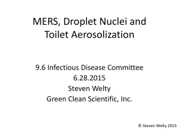 MERS, Droplet Nuclei and Toilet Aerosolization