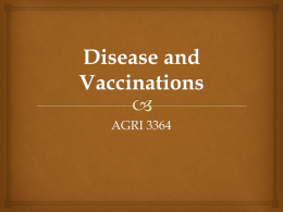 Disease and Vaccinations