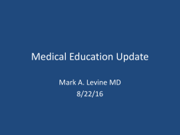 Medical Education Update - College of Medicine