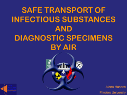 safe transport of infectious substances and diagnostic