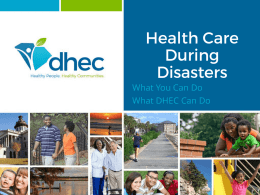 Public Health Emergency - South Carolina Medical Association