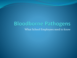 Bloodborne Pathogens - Glen Ridge Public Schools