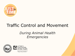 Traffic Control and Movement - The Center for Food Security and