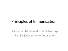 Principles of Immunizationx