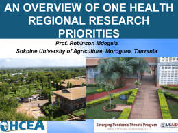 one health systems regional research priorities