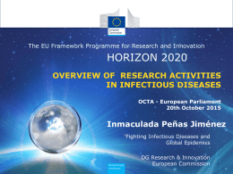 Overview of the research activities in Infectious Diseases in FP7 and