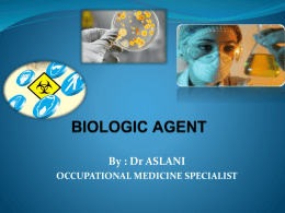 Definition of occupational infection