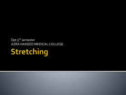 Application of Manual Stretching Procedures