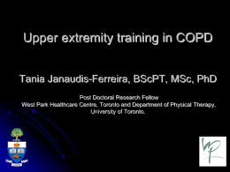 Upper Extremity Training in COPD
