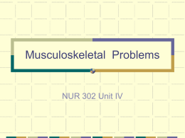 Musculoskeletal Problems
