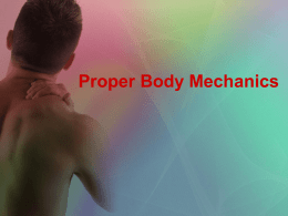 Proper Body Mechanics
