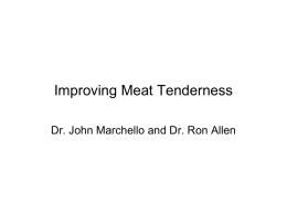 Improving Meat Tenderness