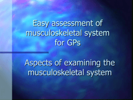 Aspects of Musculoskeletal Examination
