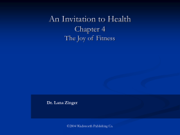 An Invitation to Health Chapter 3 Personal Stress Management