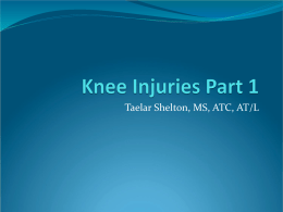 Knee Injuries Part 1