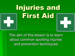 Injuries and First Aid - crestwoodpe