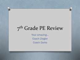 7th Grade PE Review