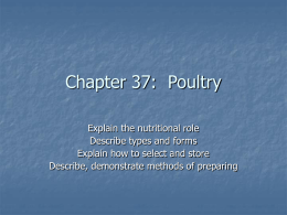 Chapter 31: Poultry