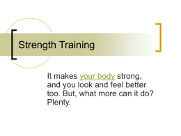 Strength Training Basics