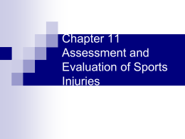 Chapter 11 Assessment and Evaluation of Sports