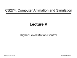High Level Motion Control Slides in PPT.